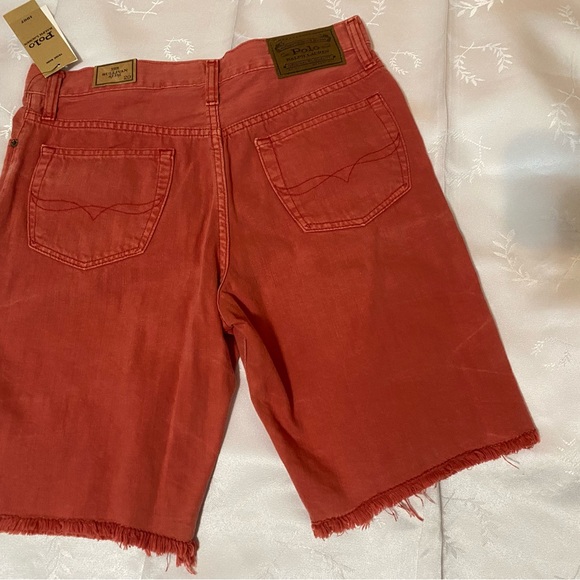 Polo Ralph Lauren Big Boys Sullivan Slim Stretch Denim Shorts Color Coral (Red) - Picture 2 of 3